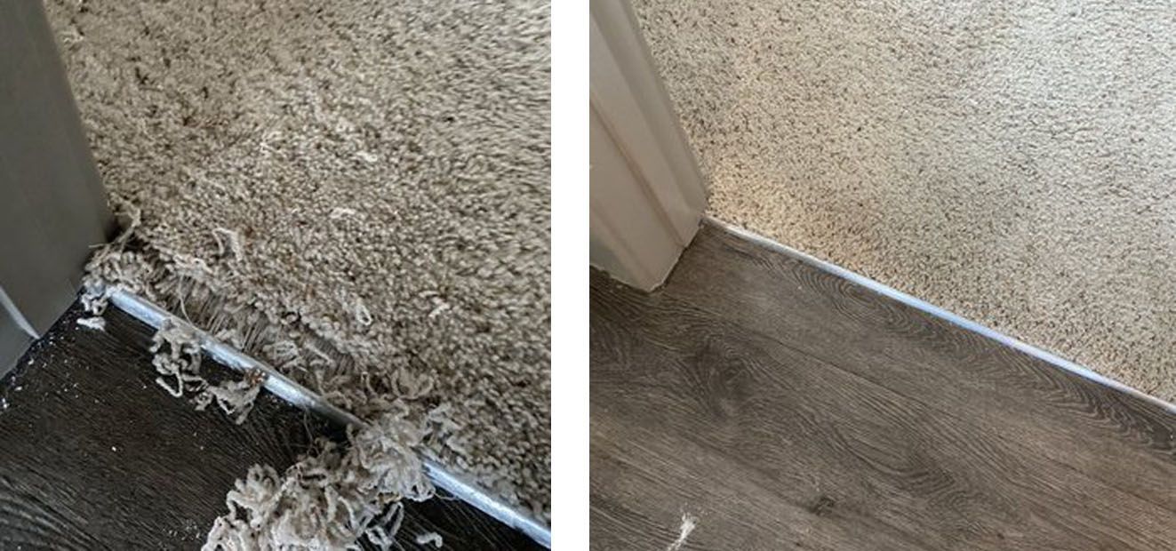 Doing carpet repair job