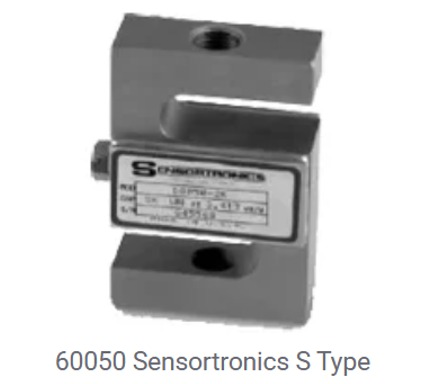 Celda de carga con electrónica de sensor, tipo S, con orificios de montaje.