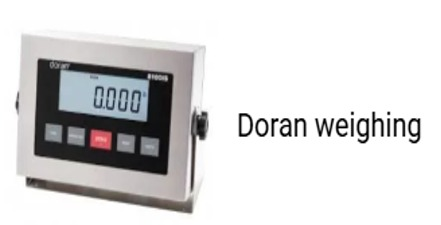 Una báscula digital Doran con una pantalla digital que muestra 
