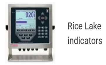 Panel indicador de Rice Lake que muestra números y datos.