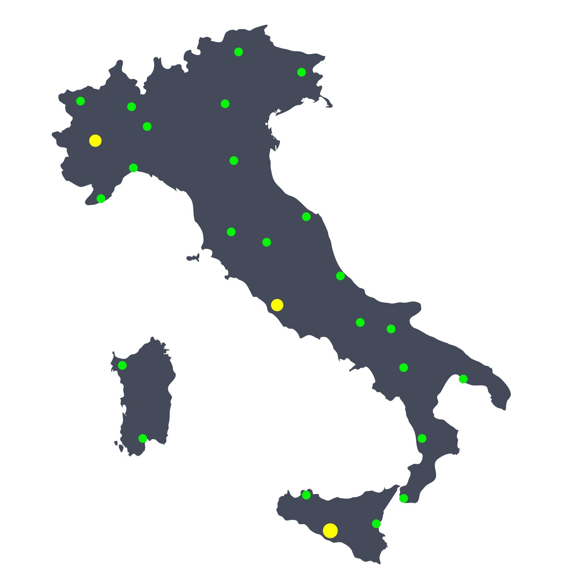 Mappa sedi