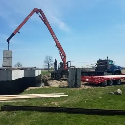 New home construction site in Genesee County MI with Crannie Construction crew