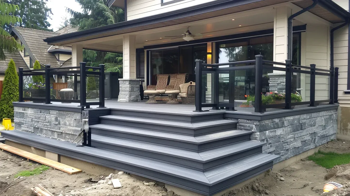 Vinyl deck repair Vancouver fixing membrane damage, bubbling, and waterproofing issues. Deck Builders Vancouver restore deck performance. Essential for moisture protection.
Deck Builders Vancouver completing balcony railing upgrades with durable aluminum and glass systems. This deck construction Vancouver enhances safety and modern appeal. Perfect for condos and high-rises.
Outdoor deck flooring Vancouver using modern composite, PVC, and hardwood materials. Deck Builders Vancouver deliver premium craftsmanship. Great for long-term outdoor durability.