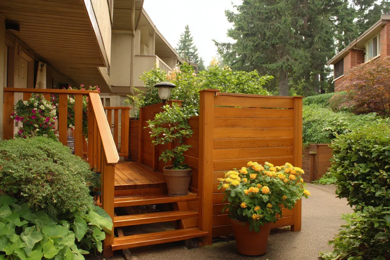Deck Builders Vancouver completing premium cedar deck installation Vancouver with reinforced beams, cedar surfacing, and UV-resistant sealants. This deck construction Vancouver BC delivers long-term durability and outdoor beauty. Ideal for homeowners upgrading their backyard deck systems.
Composite deck Vancouver created by Deck Builders Vancouver using moisture-proof boards and heavy-duty framing. This deck installation Vancouver ensures a maintenance-free outdoor living environment. Perfect for modern Vancouver homes.
Deck Builders Vancouver performing structural deck repairs Vancouver including joist replacement, post reinforcement, and railing stabilization. This Vancouver deck construction restores safety and performance. Essential for aging wooden decks.