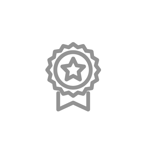 Medal with a star inside.