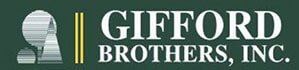 Gifford Brothers Inc. Tree Service Logo for Gifford Brothers, Inc.: White text on a green background.