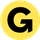 Black letter “G” on a yellow circle background.
