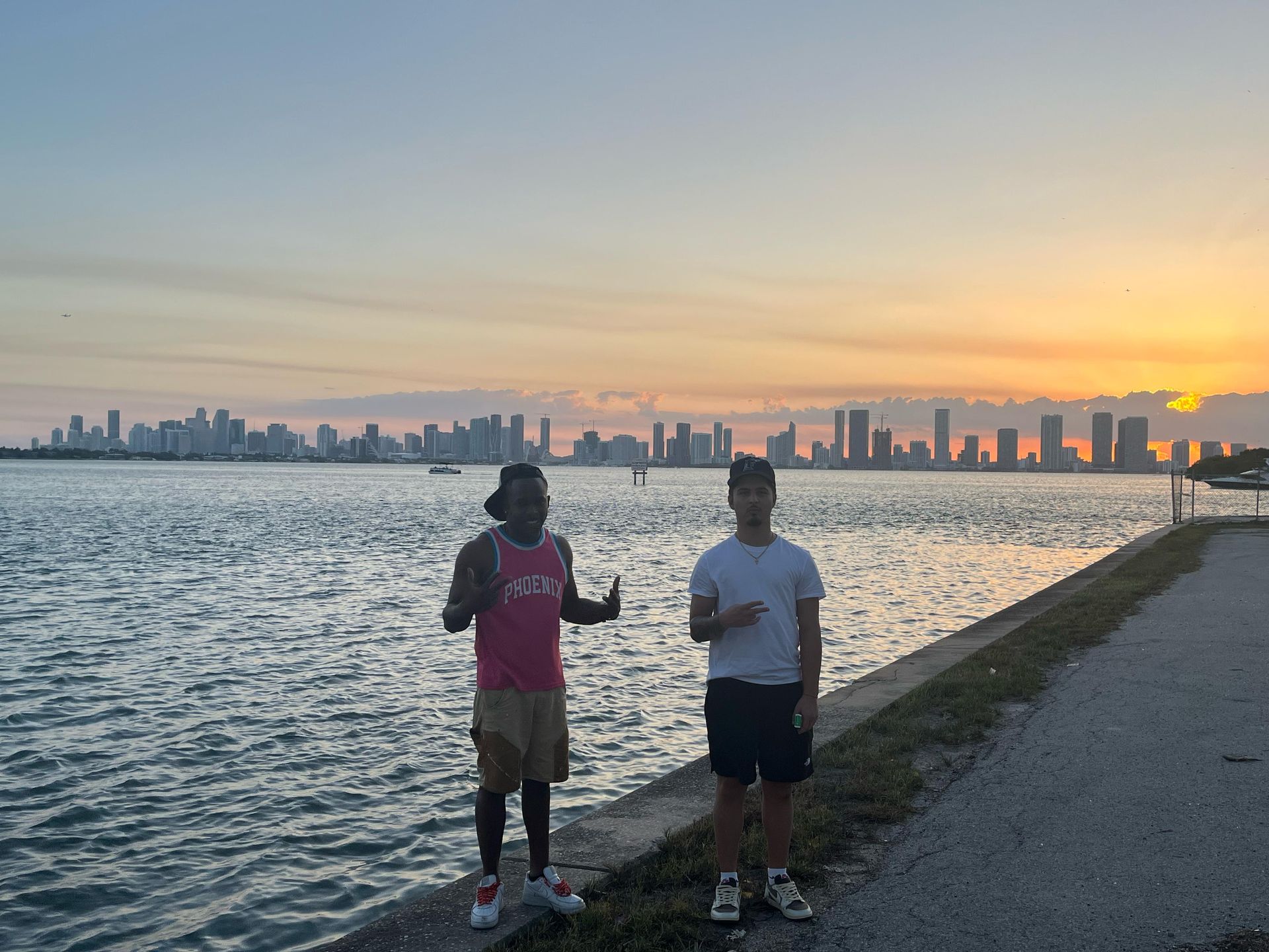 Guest in the Miami Skyline during the Sunset in Miami on the Miami City sunset Bus tour