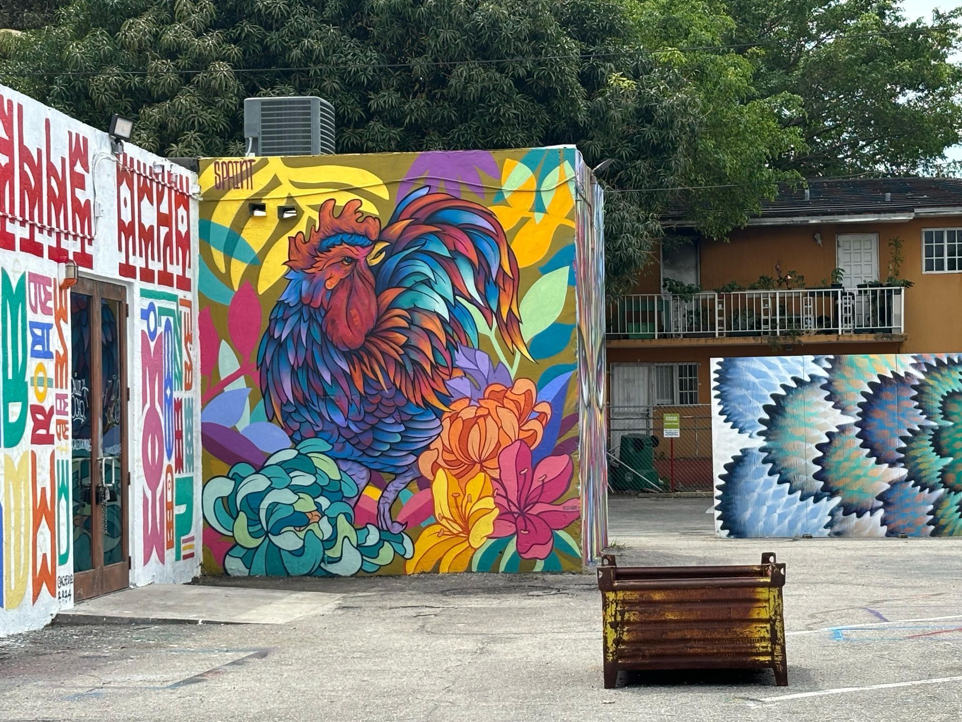 the rooster Mural in little Havana part of the Miami Local bus tour 