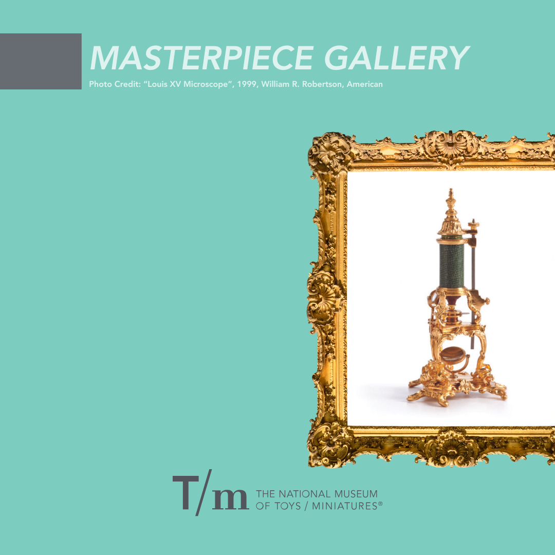 Masterpiece Gallery cover with a gilded ornate object in a frame on a teal background.
