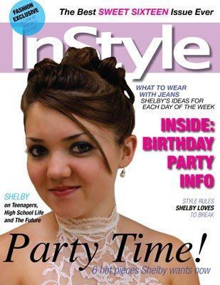 A woman is on the cover of an instyle magazine