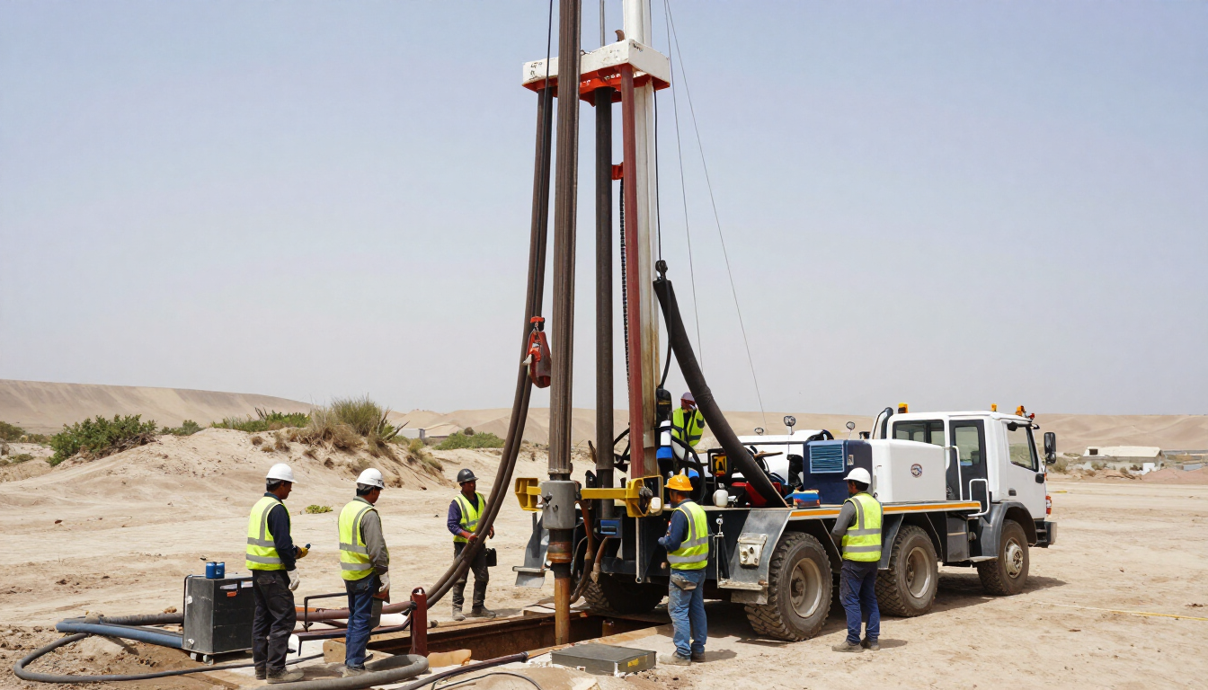 Equipo de perforación para pozo tubular en Perú