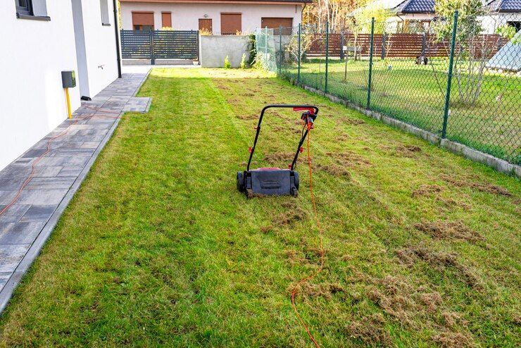 A person is planting plants in a garden.