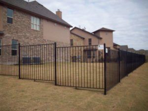 Flat Rail Metal Fence in Macon GA