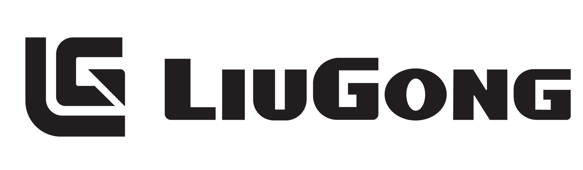 Liugong logo in black on a white background