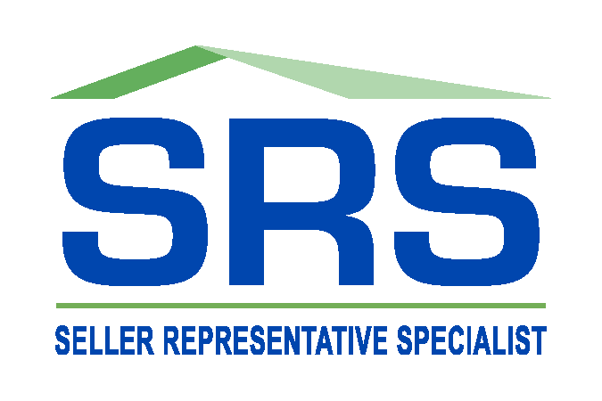 SRS logo with green roof line and blue “SELLER REPRESENTATIVE SPECIALIST” text