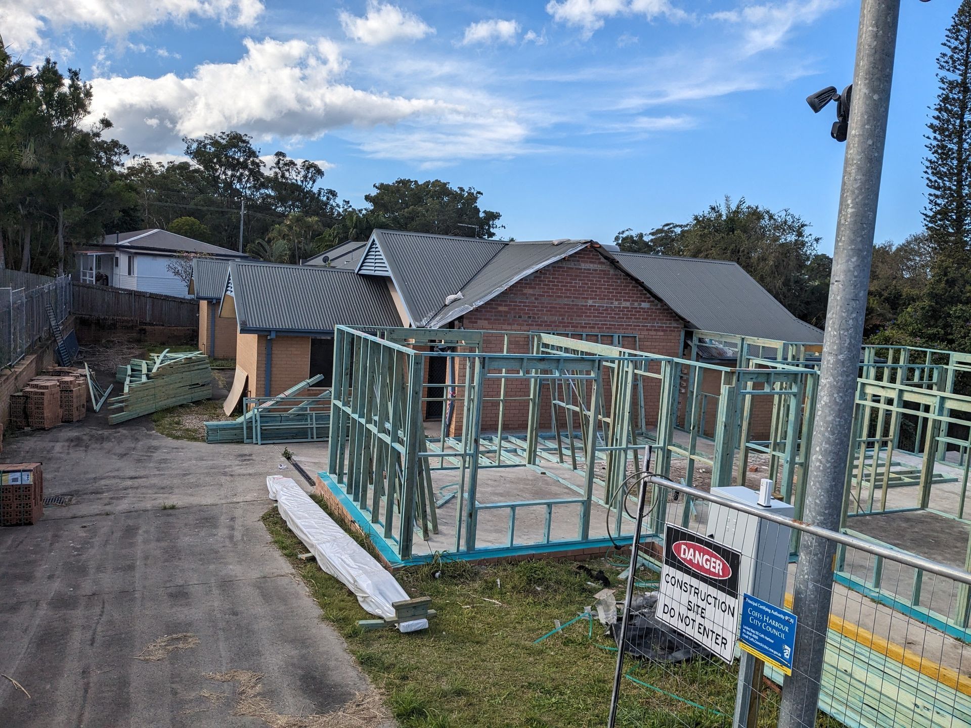 A House is Being Built in the Middle of a Residential Area — BK Build Group in Coffs Harbour, NSW