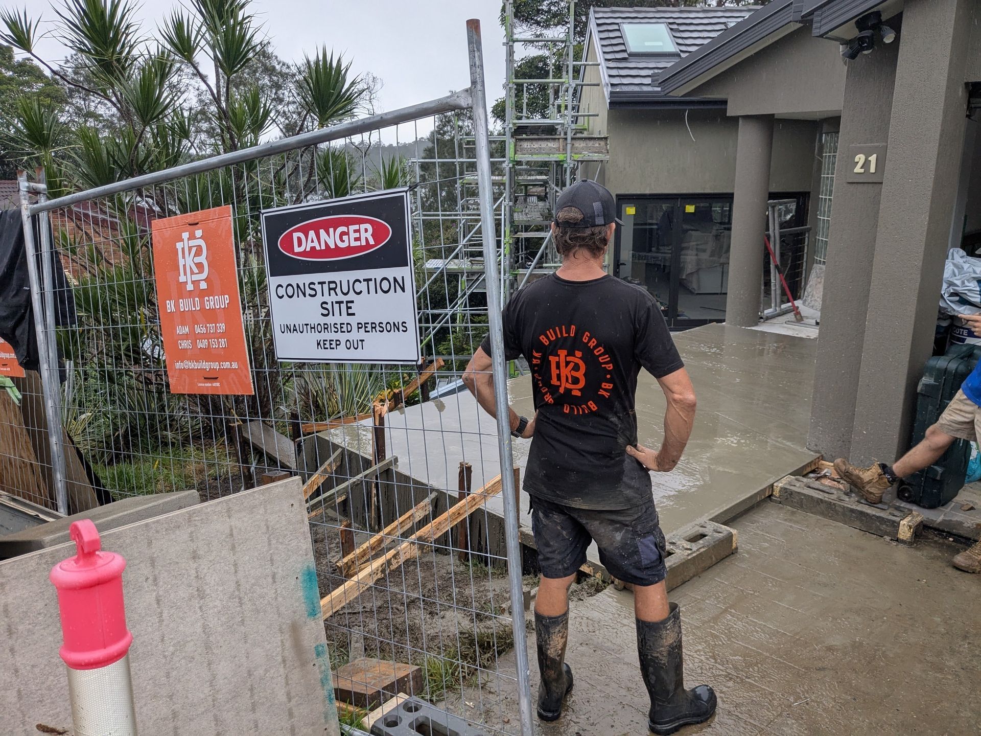 A Man is Standing on Building Site — BK Build Group in Coffs Harbour, NSW