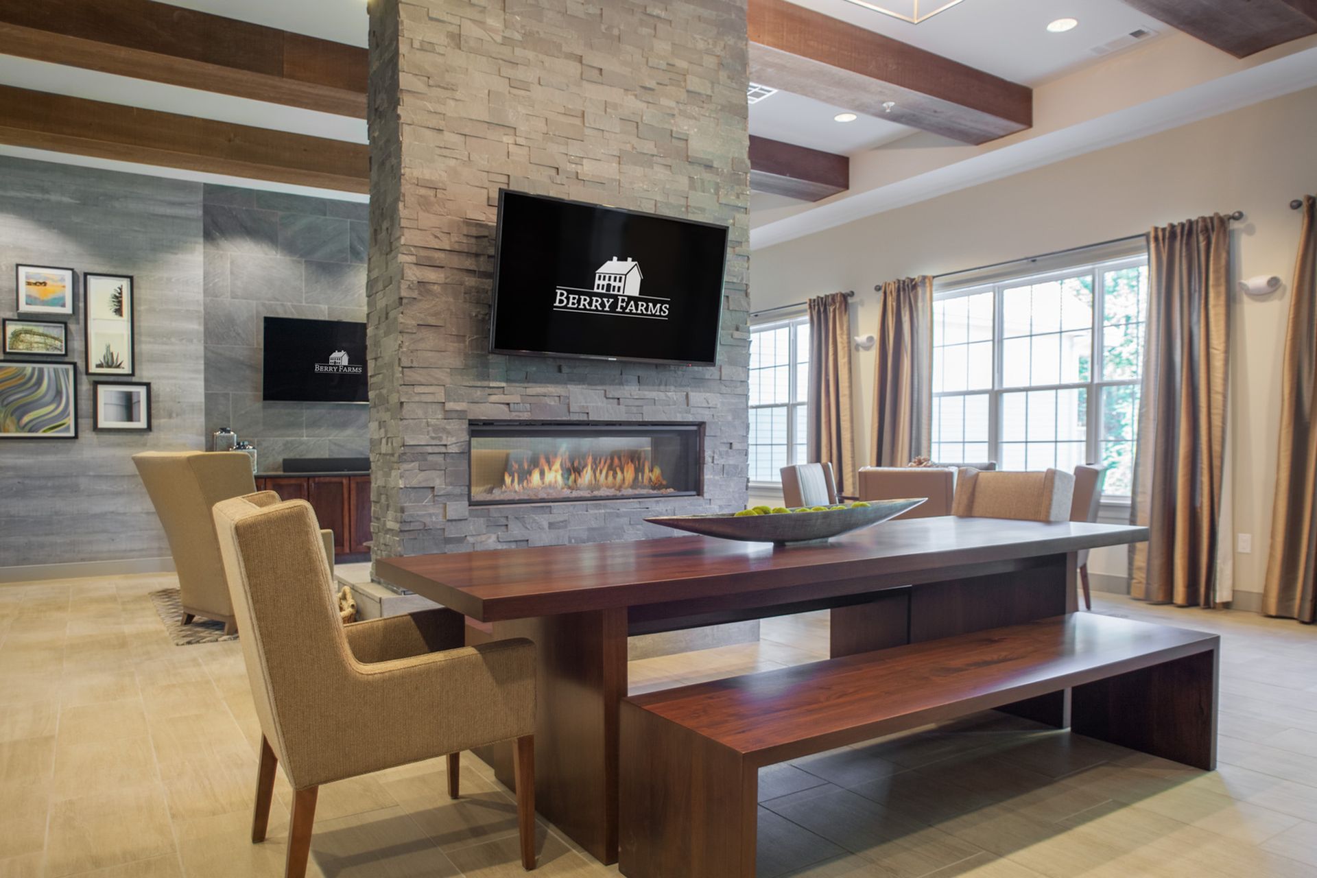 Resident lounge area at Berry Farms.