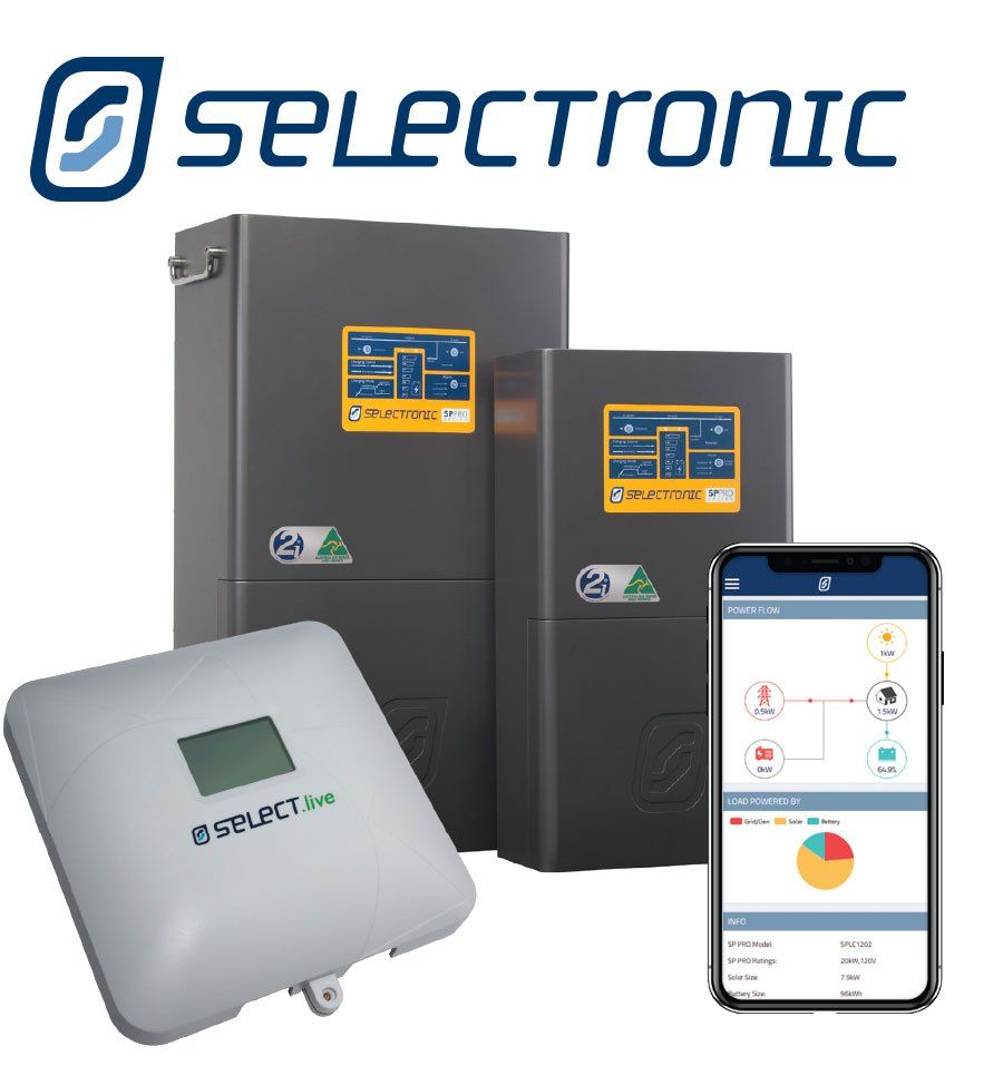 Group Of Selectronic Off Grid System Units And A Cell Phone Next To Each Other — Goulburn Solar In Goulburn, NSW