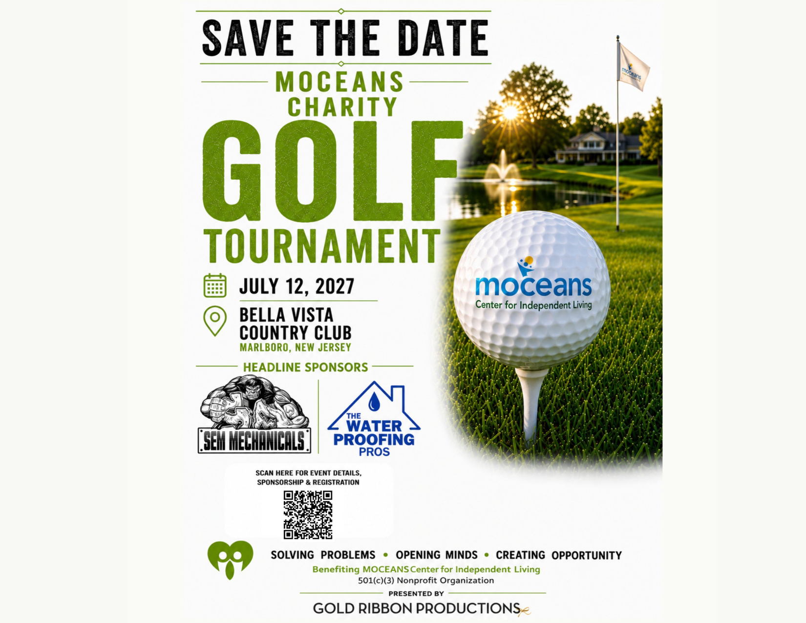 Save the Date for the Moceans Charity Golf Tournament July 12, 2027
