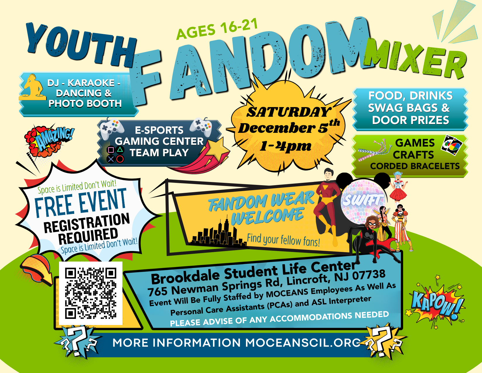 Moceans Youth Fandom Mixer at Brookdale Student Life Center