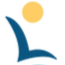 Blue abstract person reading a yellow circle above