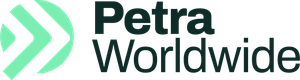 Logo for Petra Worldwide, with a green circle graphic and the company name in dark letters.