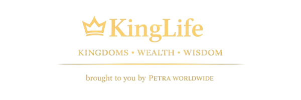 KingLife logo: crown icon, gold text,