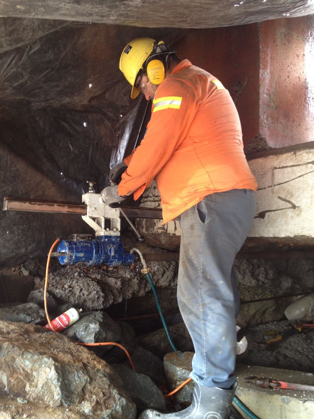 Core Drilling - 4m under wharf deck