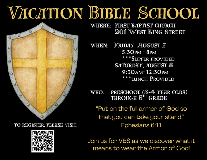 FBC Hillsborough Holy Week schedule against a backdrop of a cross draped in white cloth. Website at the bottom.
