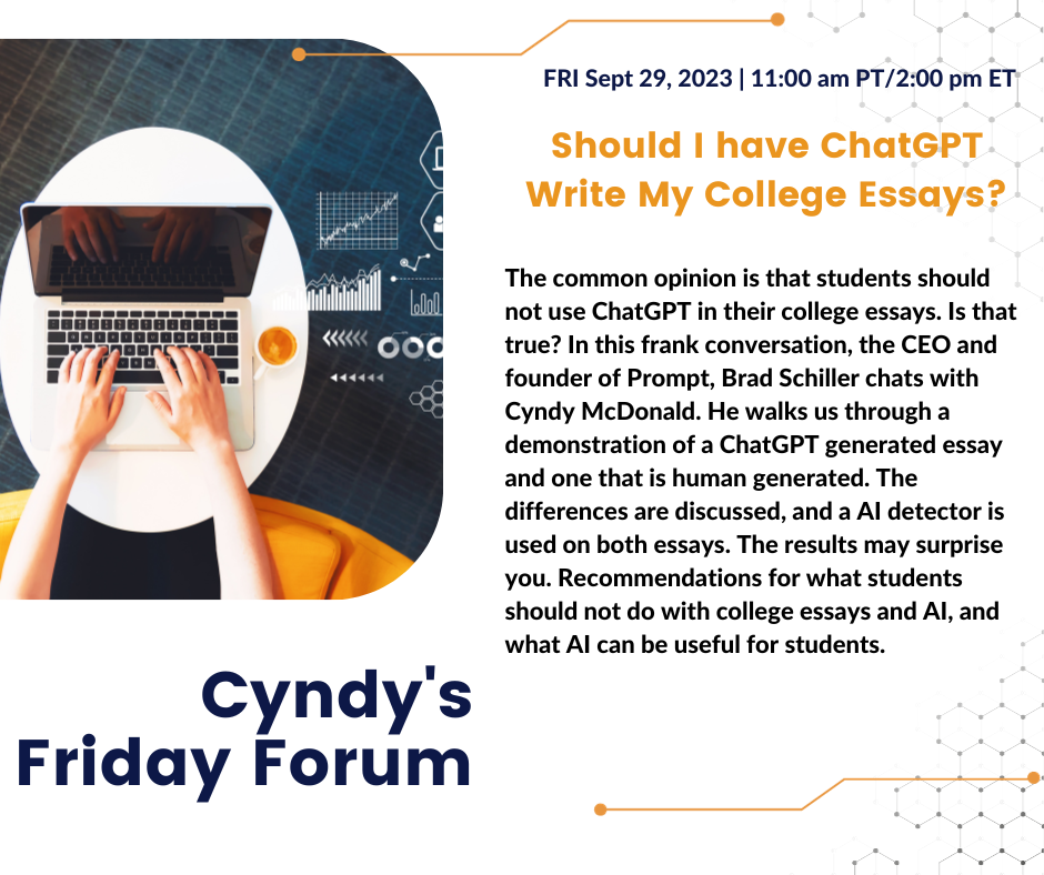 Should I have ChatGPT Write My College Essays?