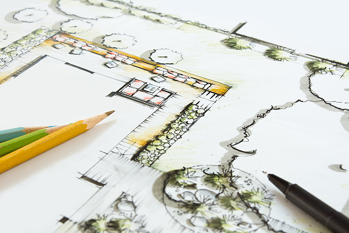 2d landscape render showing off design and layout