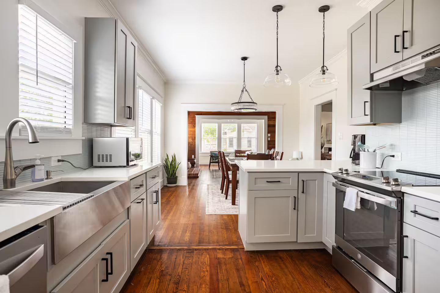Bright, fully equipped kitchen in a Morada Group home