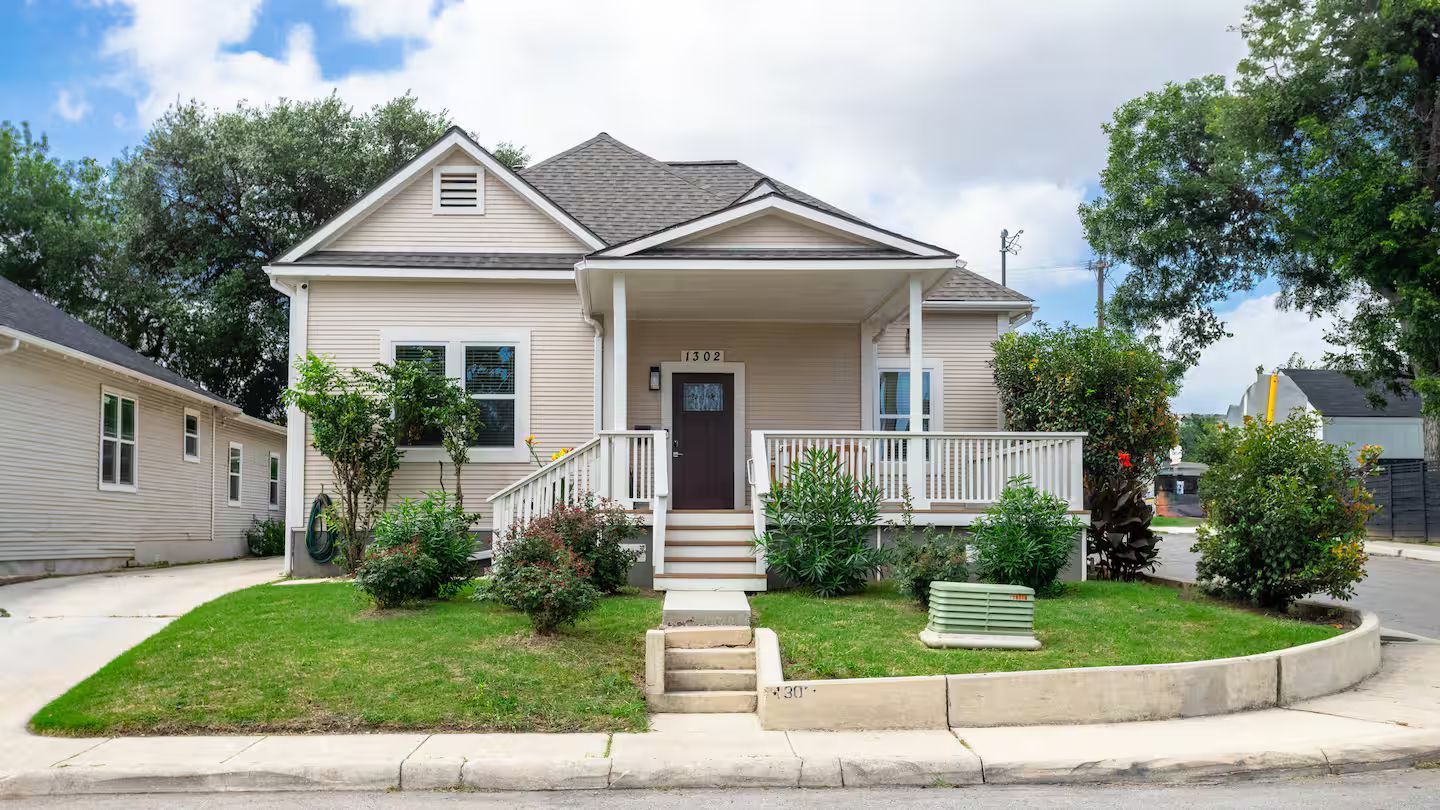 Welcoming exterior of a furnished Morada Group home