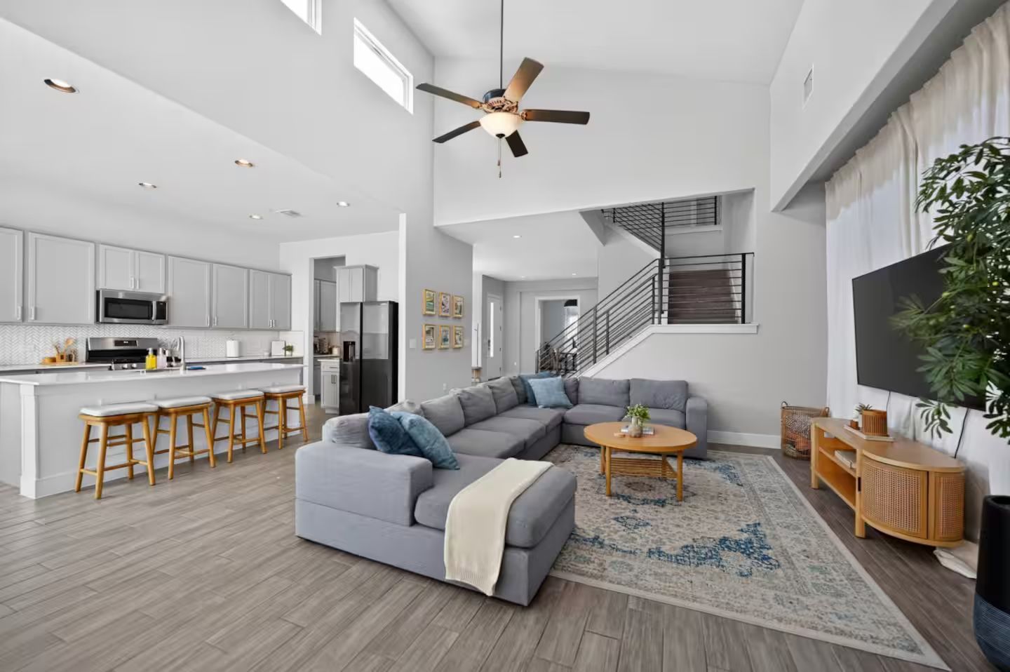 Open living and dining space in a Morada Group home