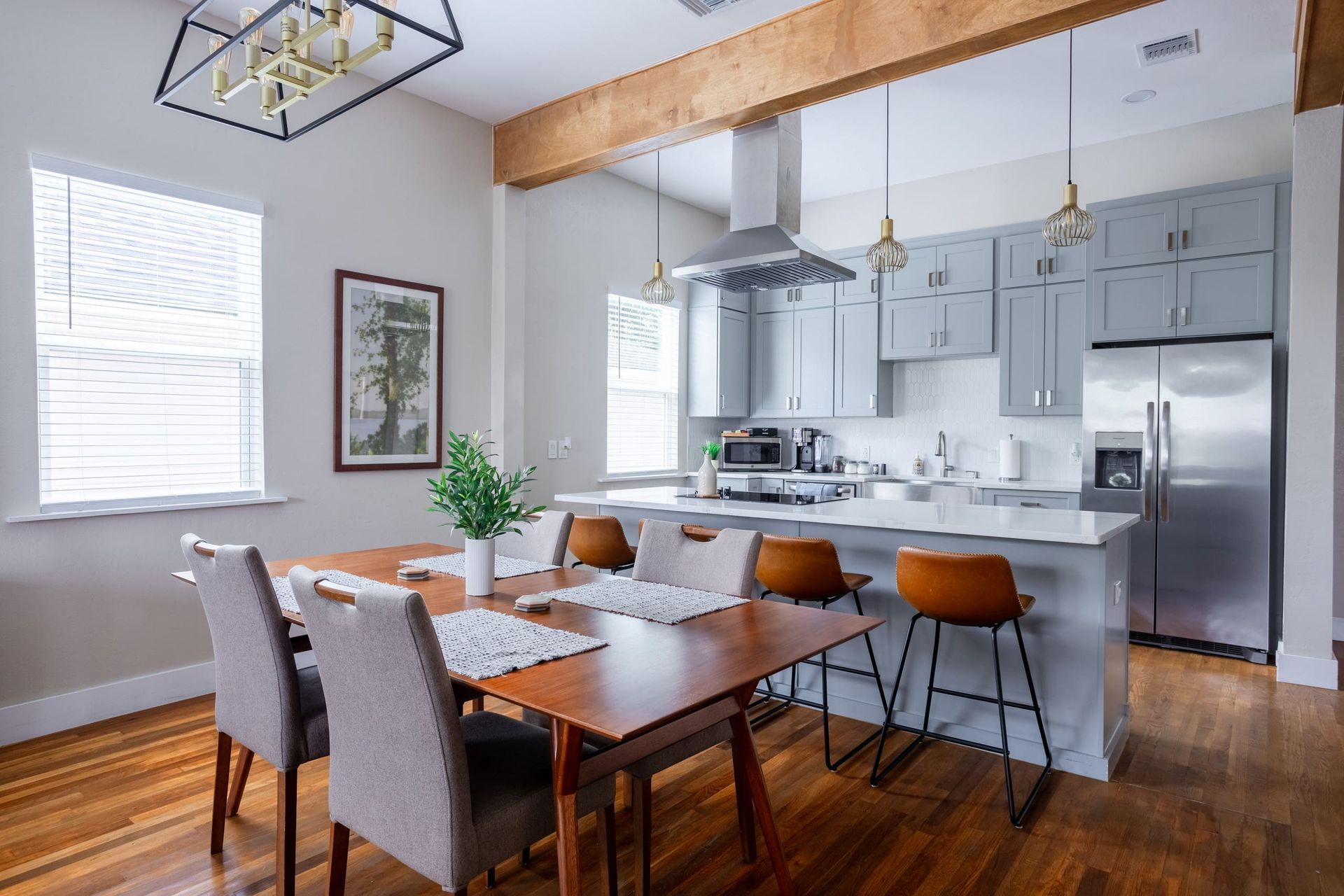 Inviting kitchen and dining space in a Morada Group home