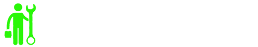 Green icon of a person holding a wrench and a toolbox, likely representing repair or maintenance.