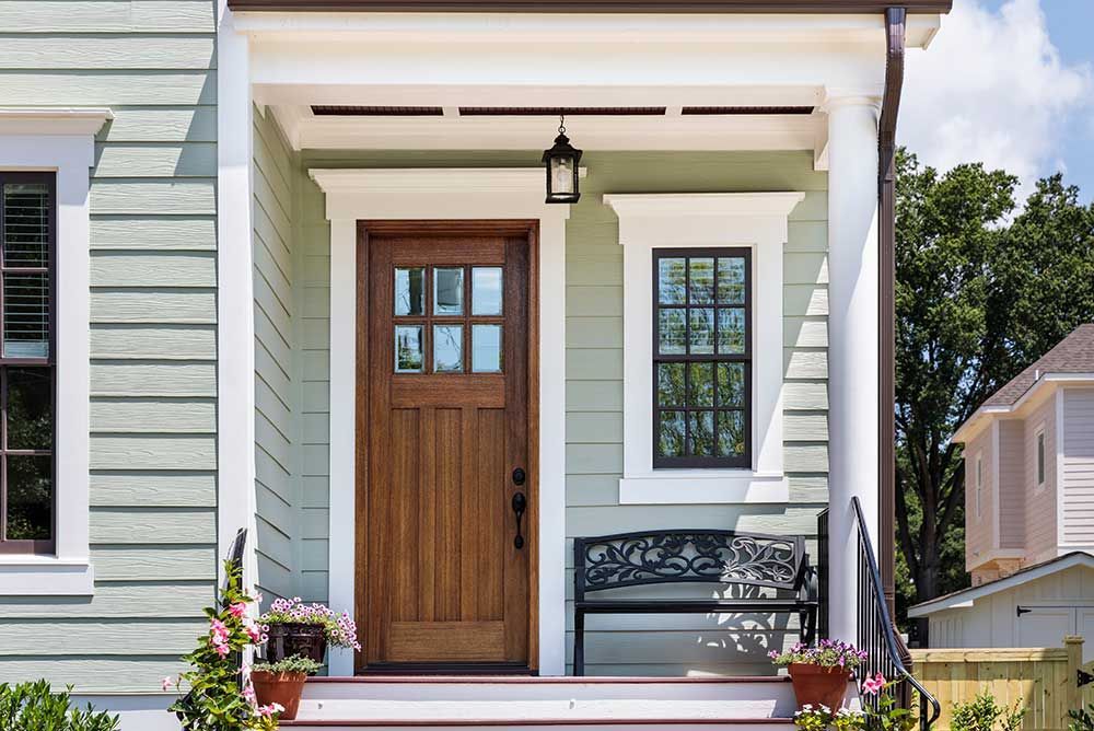 brown front door of a house