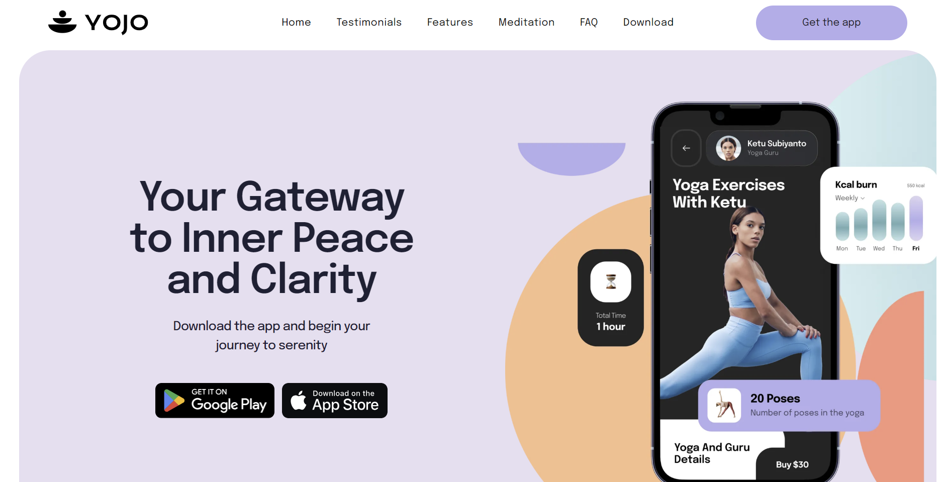 Website homepage with text