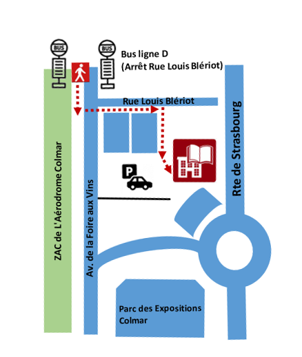 plan d'accès pour la bibliothèque