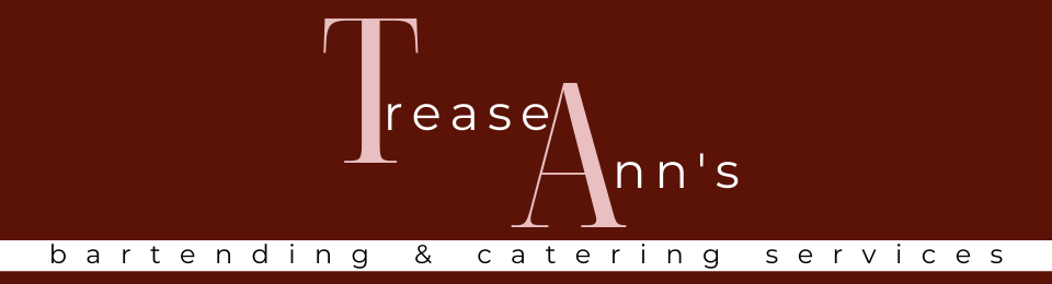 Tea Ann's hairdressing and catering services logo on a burgundy background with white text