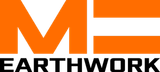 Logo for Earthwork, orange "ME" with Earthwork in black text below.