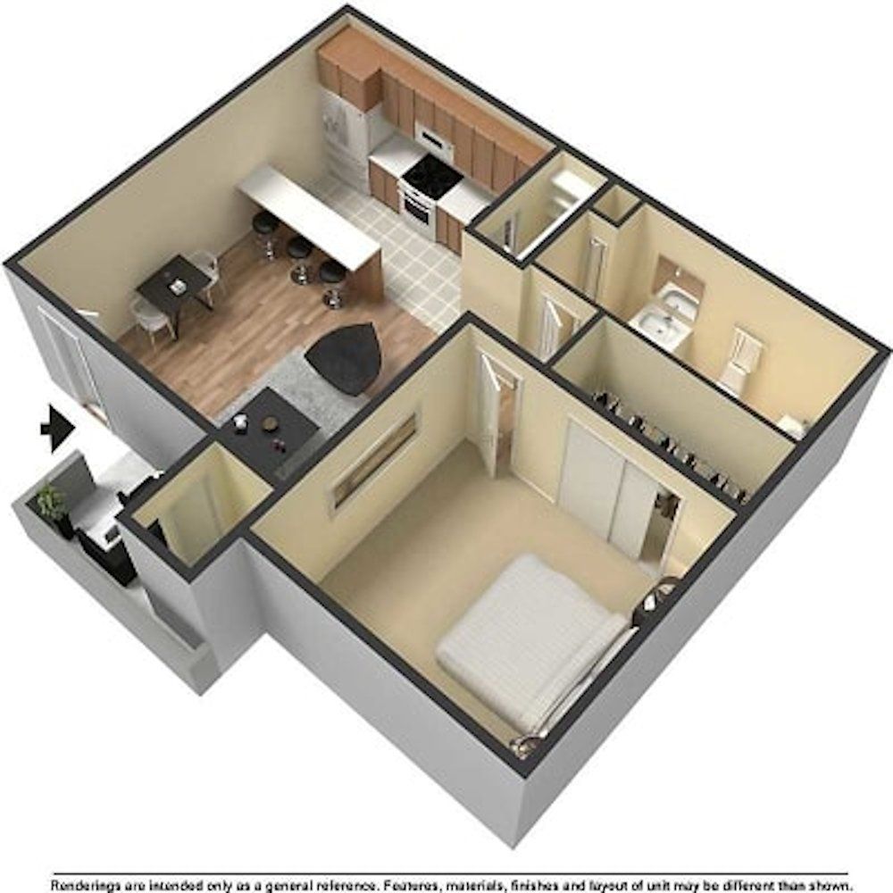 One Bedroom Floor Plan