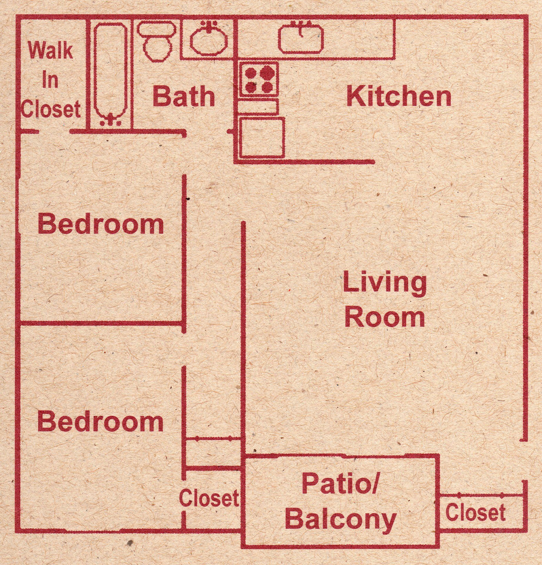 Mountain View 2 Bedroom Floor Plan