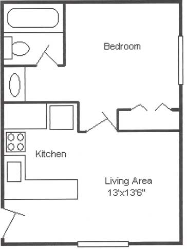 1 Bedroom Floor Plan