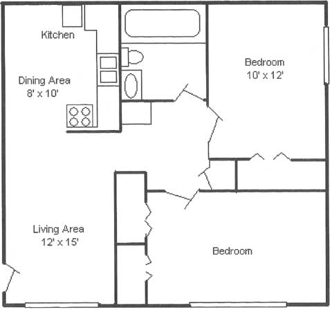 2 Bedroom Floor Plan