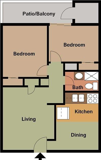 Tradewinds Two Bedroom Floor Plan