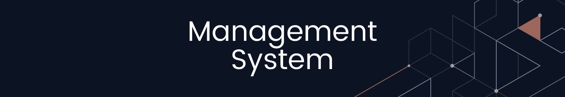 A blue background with the words `` management system '' written on it.