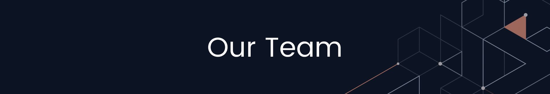 A blue background with the words `` our team '' written on it.